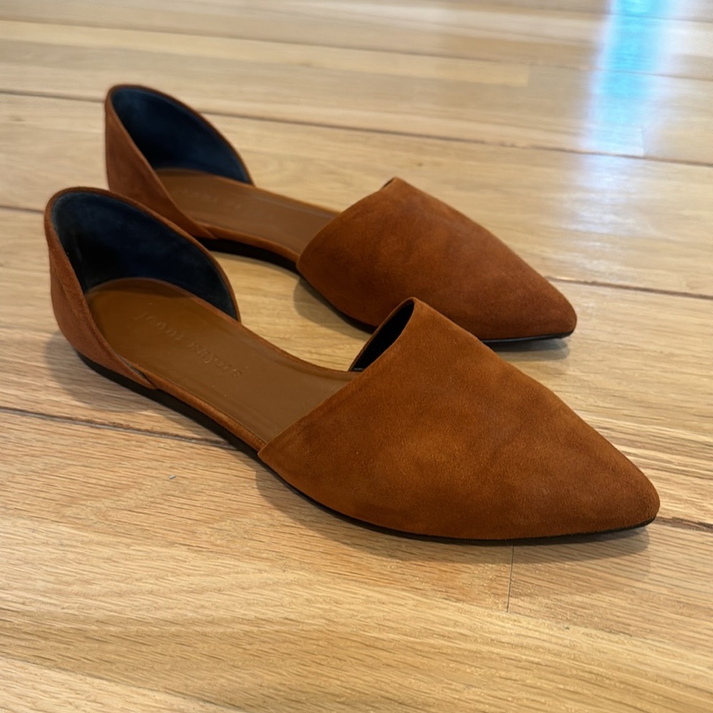 JENNI KAYNE d’Orsay Flats in Suede Vero Cuoio in Saddle (Camel) sz 37 RARE & EUC - Picture 7 of 11